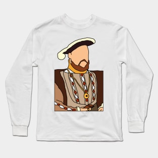 Henry VIII Illustration Long Sleeve T-Shirt